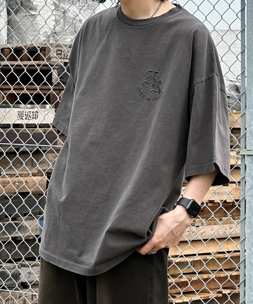 kutir(クティール)の「エンボスピグメントTシャツ(Tシャツ/カットソー・メンズ・スミクロ/ブルー・MEDIUM/LARGE)」の8枚目の写真