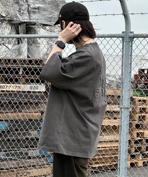 kutir(クティール)の「エンボスピグメントTシャツ(Tシャツ/カットソー・メンズ・スミクロ/ブルー・MEDIUM/LARGE)」の17枚目の写真