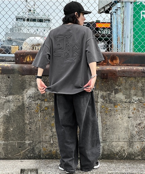 kutir(クティール)の「エンボスピグメントTシャツ(Tシャツ/カットソー・メンズ・スミクロ/ブルー・MEDIUM/LARGE)」の9枚目の写真