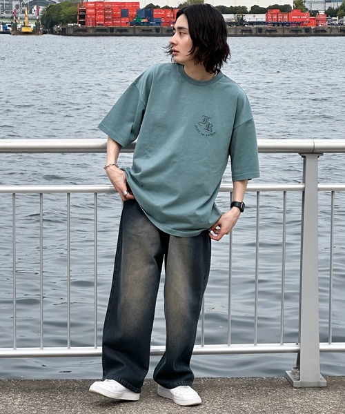 kutir(クティール)の「エンボスピグメントTシャツ(Tシャツ/カットソー・メンズ・スミクロ/ブルー・MEDIUM/LARGE)」の10枚目の写真