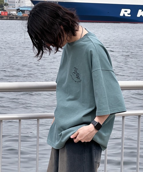kutir(クティール)の「エンボスピグメントTシャツ(Tシャツ/カットソー・メンズ・スミクロ/ブルー・MEDIUM/LARGE)」の19枚目の写真