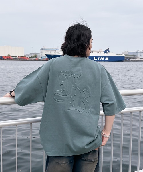 kutir(クティール)の「エンボスピグメントTシャツ(Tシャツ/カットソー・メンズ・スミクロ/ブルー・MEDIUM/LARGE)」の5枚目の写真