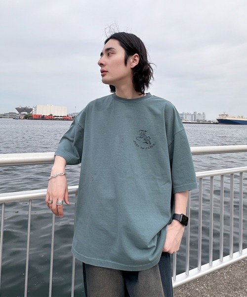 kutir(クティール)の「エンボスピグメントTシャツ(Tシャツ/カットソー・メンズ・スミクロ/ブルー・MEDIUM/LARGE)」の15枚目の写真