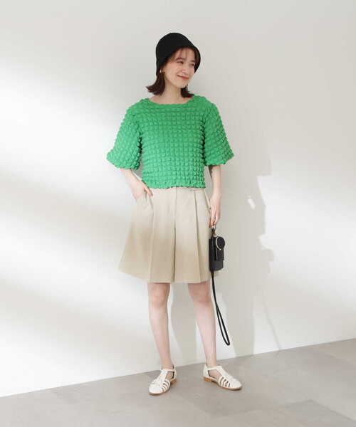 N.（N. Natural Beauty Basic）（エヌエヌナチュラルビューティーベーシック）の「◆フラップポケットハーフパンツ（その他パンツ・レディース・サンドベージュ/チャコール・MEDIUM）」の22枚目の写真