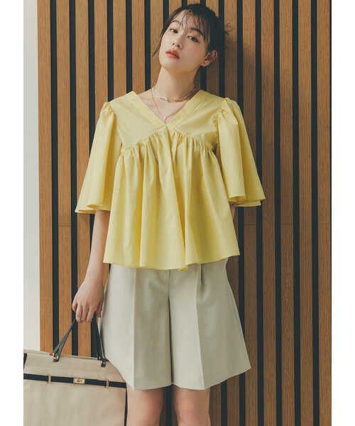 N.（N. Natural Beauty Basic）（エヌエヌナチュラルビューティーベーシック）の「◆フラップポケットハーフパンツ（その他パンツ・レディース・サンドベージュ/チャコール・MEDIUM）」の2枚目の写真