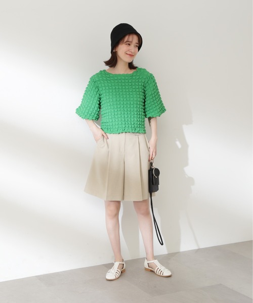 N.（N. Natural Beauty Basic）（エヌエヌナチュラルビューティーベーシック）の「◆フラップポケットハーフパンツ（その他パンツ・レディース・サンドベージュ/チャコール・MEDIUM）」の8枚目の写真