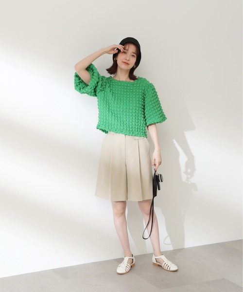 N.（N. Natural Beauty Basic）（エヌエヌナチュラルビューティーベーシック）の「◆フラップポケットハーフパンツ（その他パンツ・レディース・サンドベージュ/チャコール・MEDIUM）」の7枚目の写真