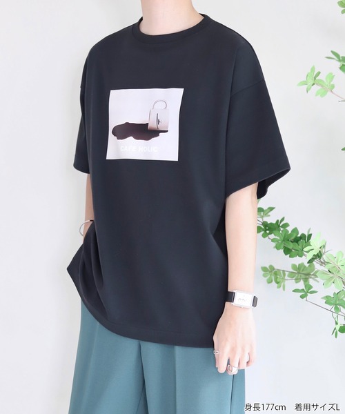 JUNRED（ジュンレッド）の「Mr.SZK × JUNRed / カフェホリックプリントTシャツ - cafe holic -（Tシャツ/カットソー・メンズ・ブラック/ホワイト・L/M/S）」の13枚目の写真