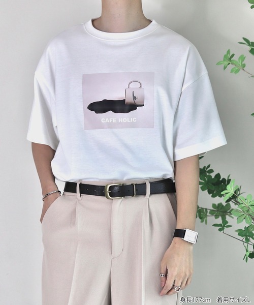 JUNRED（ジュンレッド）の「Mr.SZK × JUNRed / カフェホリックプリントTシャツ - cafe holic -（Tシャツ/カットソー・メンズ・ブラック/ホワイト・L/M/S）」の20枚目の写真