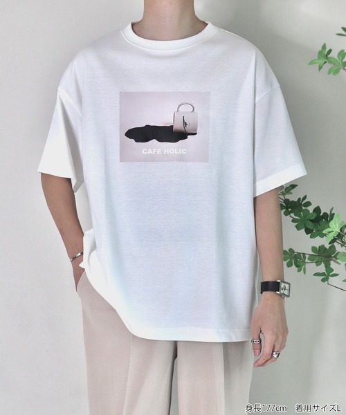 JUNRED（ジュンレッド）の「Mr.SZK × JUNRed / カフェホリックプリントTシャツ - cafe holic -（Tシャツ/カットソー・メンズ・ブラック/ホワイト・L/M/S）」の14枚目の写真