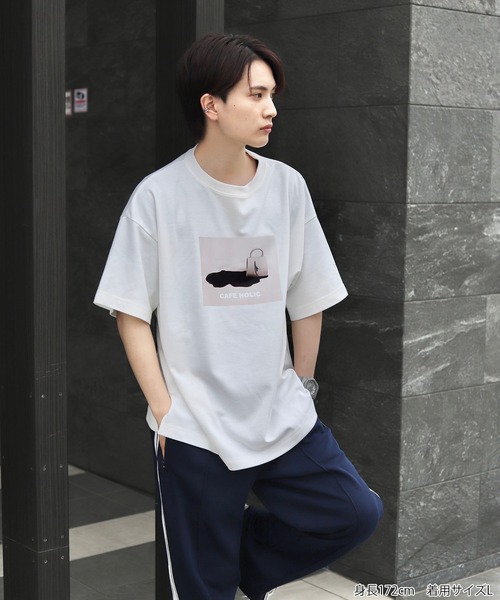 JUNRED（ジュンレッド）の「Mr.SZK × JUNRed / カフェホリックプリントTシャツ - cafe holic -（Tシャツ/カットソー・メンズ・ブラック/ホワイト・L/M/S）」の8枚目の写真