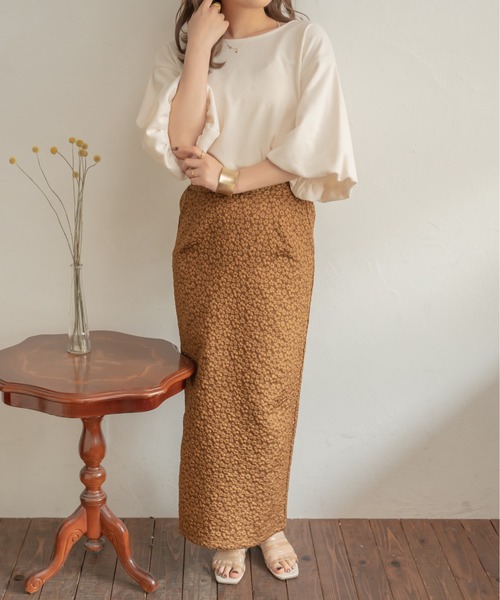 Ambre Neige(アンブルネージュ)の「2WAYパフスリーブトップス/【WEB/EC限定商品】(Tシャツ/カットソー・レディース・アイボリー/ベージュ・FREE)」の8枚目の写真