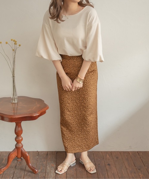 Ambre Neige(アンブルネージュ)の「2WAYパフスリーブトップス/【WEB/EC限定商品】(Tシャツ/カットソー・レディース・アイボリー/ベージュ・FREE)」の4枚目の写真