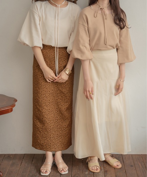 Ambre Neige(アンブルネージュ)の「2WAYパフスリーブトップス/【WEB/EC限定商品】(Tシャツ/カットソー・レディース・アイボリー/ベージュ・FREE)」の10枚目の写真