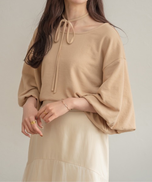 Ambre Neige(アンブルネージュ)の「2WAYパフスリーブトップス/【WEB/EC限定商品】(Tシャツ/カットソー・レディース・アイボリー/ベージュ・FREE)」の11枚目の写真