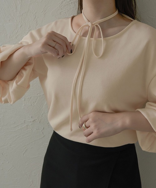 Ambre Neige(アンブルネージュ)の「2WAYパフスリーブトップス/【WEB/EC限定商品】(Tシャツ/カットソー・レディース・アイボリー/ベージュ・FREE)」の21枚目の写真