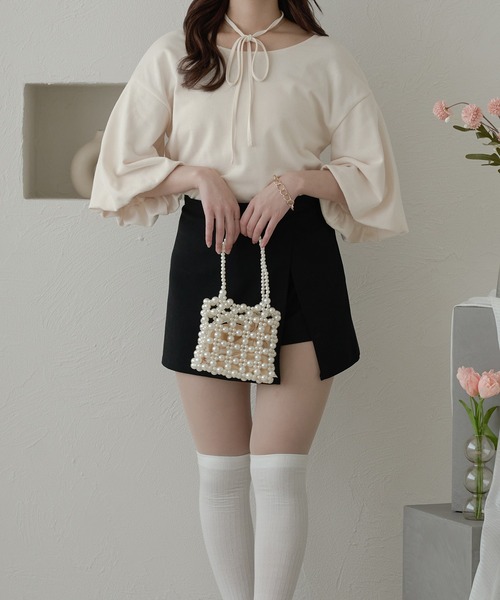 Ambre Neige(アンブルネージュ)の「2WAYパフスリーブトップス/【WEB/EC限定商品】(Tシャツ/カットソー・レディース・アイボリー/ベージュ・FREE)」の15枚目の写真