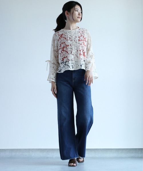 cepo（セポ）の「デニムスリットバギーパンツ（デニムパンツ・レディース・ブルー系3/ブルー系2・S/M/L）」の15枚目の写真