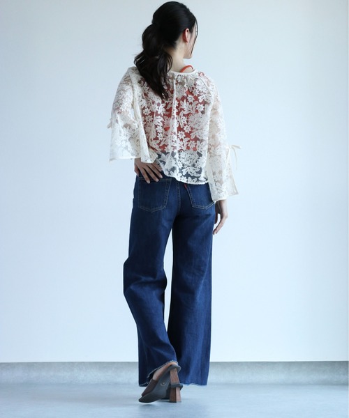 cepo（セポ）の「デニムスリットバギーパンツ（デニムパンツ・レディース・ブルー系3/ブルー系2・S/M/L）」の4枚目の写真