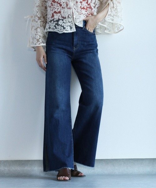 cepo（セポ）の「デニムスリットバギーパンツ（デニムパンツ・レディース・ブルー系3/ブルー系2・S/M/L）」の3枚目の写真