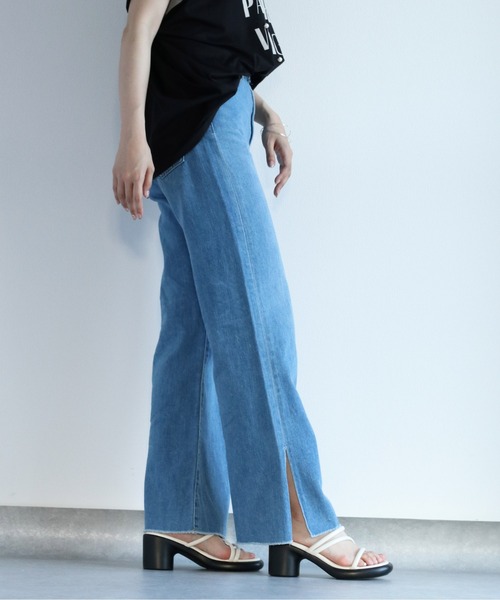 cepo（セポ）の「デニムスリットバギーパンツ（デニムパンツ・レディース・ブルー系3/ブルー系2・S/M/L）」の19枚目の写真