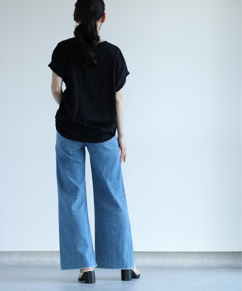 cepo（セポ）の「デニムスリットバギーパンツ（デニムパンツ・レディース・ブルー系3/ブルー系2・S/M/L）」の9枚目の写真