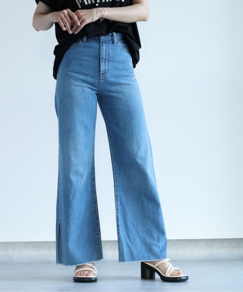 cepo（セポ）の「デニムスリットバギーパンツ（デニムパンツ・レディース・ブルー系3/ブルー系2・S/M/L）」の8枚目の写真