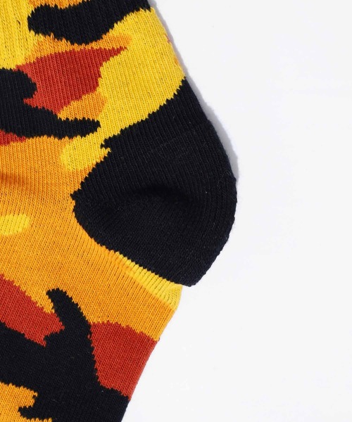 STUSSY（ステューシー）の「STUSSY/ステューシー STOCK CAMO SOCKS 靴下 ソックス 靴下 ワンポイント 刺繍 ロゴ（ソックス/靴下・メンズ・オレンジ系/グレー系/グリーン系・FREE）」の5枚目の写真