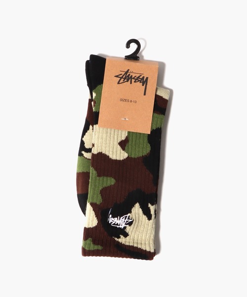STUSSY（ステューシー）の「STUSSY/ステューシー STOCK CAMO SOCKS 靴下 ソックス 靴下 ワンポイント 刺繍 ロゴ（ソックス/靴下・メンズ・オレンジ系/グレー系/グリーン系・FREE）」の9枚目の写真
