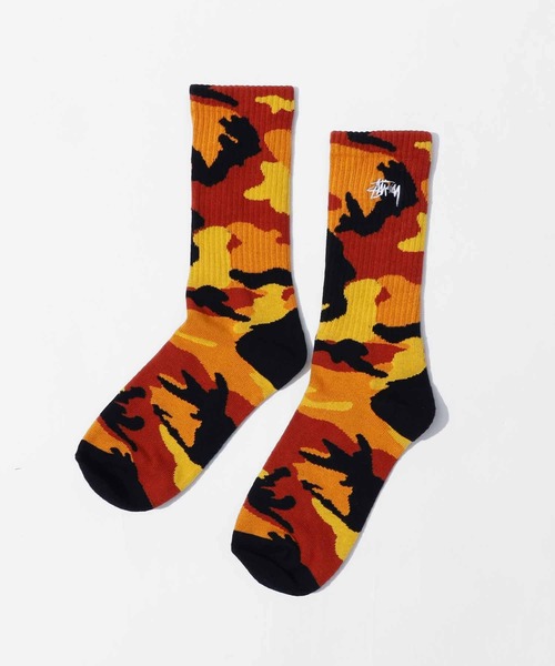 STUSSY（ステューシー）の「STUSSY/ステューシー STOCK CAMO SOCKS 靴下 ソックス 靴下 ワンポイント 刺繍 ロゴ（ソックス/靴下・メンズ・オレンジ系/グレー系/グリーン系・FREE）」の11枚目の写真