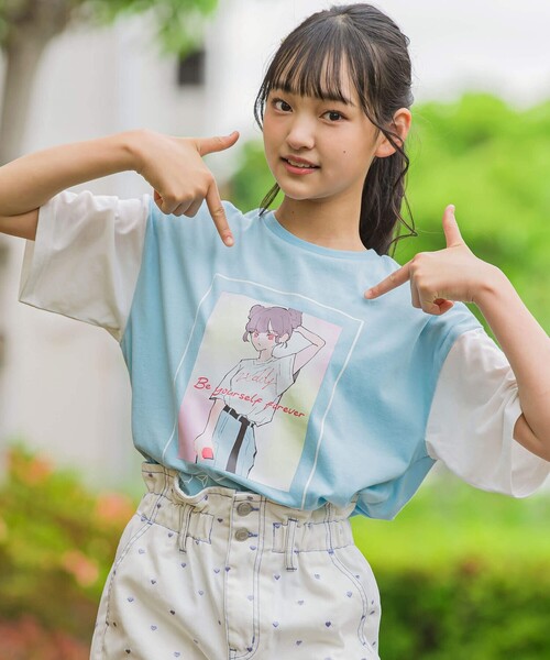 ZIDDY（ジディ）の「オンナノコプリントTシャツ(130~160cm)（Tシャツ