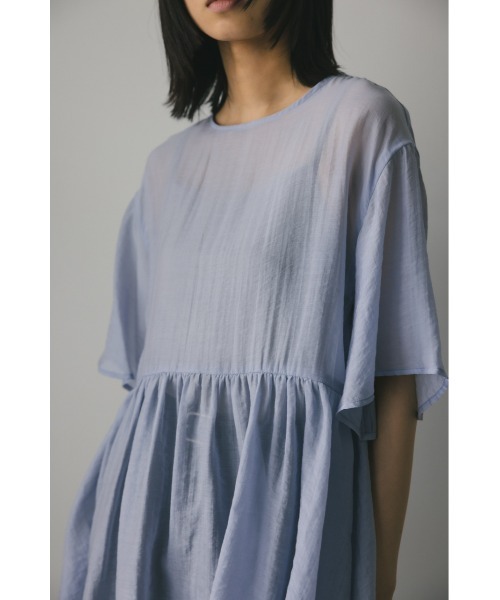 STYLEMIXER（スタイルミキサー）の「ティアードギャザーシアートップ（シャツ/ブラウス・レディース・ブラック/サックスブルー/ベージュ・FREE）」の22枚目の写真