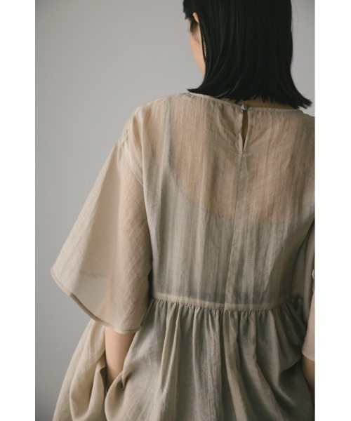 【HYKE】リネン　シアードトップ　ブラック　リボン　ギャザー　S HYKE＞新作入荷 2.18 | st company online store 入荷案内ブログ