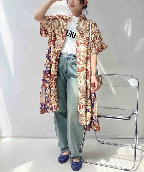 AS KNOW AS plus(アズノゥアズプラス)の「○異素材MIX半袖シャツワンピース(ワンピース・レディース・ホワイト系/ホワイト系1/ブラック系/ネイビー系/ブルー系/ブラック系1/ライトグリーン系1/オレンジ系1/ブラック系2/ベージュ系1/ネイビー系2/ネイビー/イエロー/ベージュ系その他/ブルー系その他/ブルー系1/ホワイト系2/グリーン系/チャコールグレー/イエロー系/オレンジ系2/ベージュ系その他2/ホワイト系3/サックスブルー/レッド系3/ブラック系3/ホワイト系4/イエロー系1・FREE)」の6枚目の写真