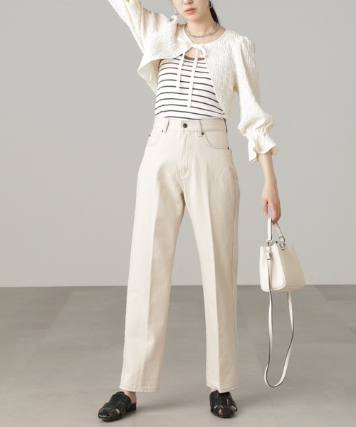 FREE'S MART(フリーズマート)の「◇ふくれショート丈ボレロ(カーディガン/ボレロ・レディース・ホワイト/イエロー/ブラック・FREE)」の8枚目の写真