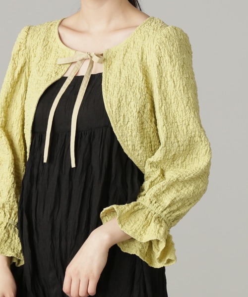 FREE'S MART(フリーズマート)の「◇ふくれショート丈ボレロ(カーディガン/ボレロ・レディース・ホワイト/イエロー/ブラック・FREE)」の16枚目の写真