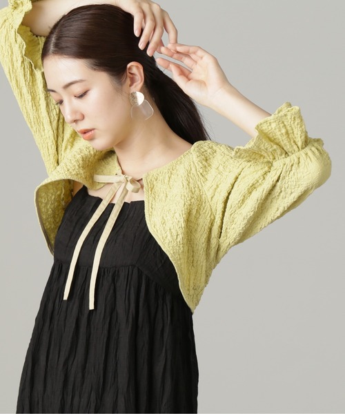 FREE'S MART(フリーズマート)の「◇ふくれショート丈ボレロ(カーディガン/ボレロ・レディース・ホワイト/イエロー/ブラック・FREE)」の15枚目の写真