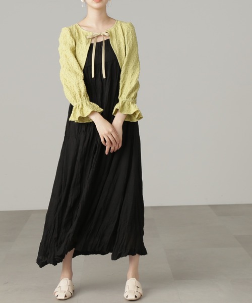 FREE'S MART(フリーズマート)の「◇ふくれショート丈ボレロ(カーディガン/ボレロ・レディース・ホワイト/イエロー/ブラック・FREE)」の14枚目の写真