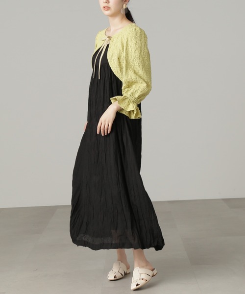 FREE'S MART(フリーズマート)の「◇ふくれショート丈ボレロ(カーディガン/ボレロ・レディース・ホワイト/イエロー/ブラック・FREE)」の12枚目の写真