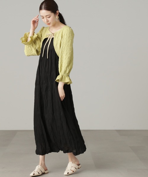 FREE'S MART(フリーズマート)の「◇ふくれショート丈ボレロ(カーディガン/ボレロ・レディース・ホワイト/イエロー/ブラック・FREE)」の11枚目の写真