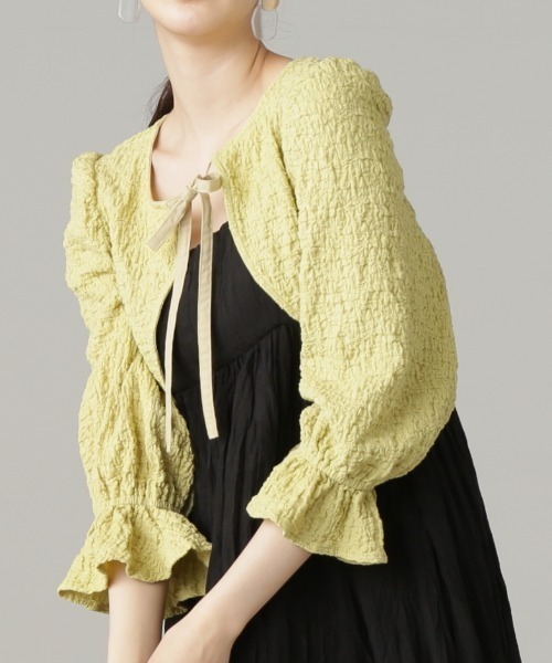 FREE'S MART(フリーズマート)の「◇ふくれショート丈ボレロ(カーディガン/ボレロ・レディース・ホワイト/イエロー/ブラック・FREE)」の20枚目の写真