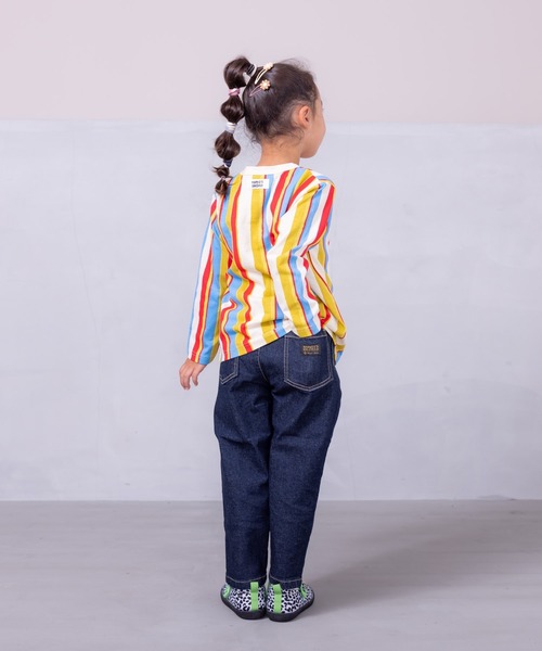 BIG FIELD(ビッグフィールド)の「デニムシェフパンツ(デニムパンツ・キッズ・ネイビー/ブルー・150/110/120/140/80/100/95/130/90)」の8枚目の写真