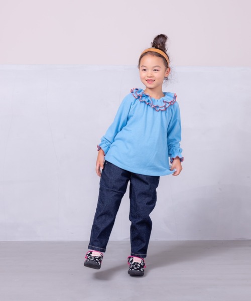 BIG FIELD(ビッグフィールド)の「デニムシェフパンツ(デニムパンツ・キッズ・ネイビー/ブルー・150/110/120/140/80/100/95/130/90)」の7枚目の写真