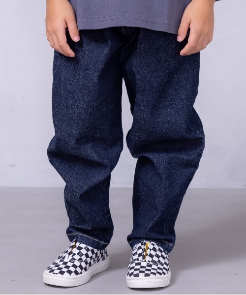 BIG FIELD(ビッグフィールド)の「デニムシェフパンツ(デニムパンツ・キッズ・ネイビー/ブルー・150/110/120/140/80/100/95/130/90)」の5枚目の写真