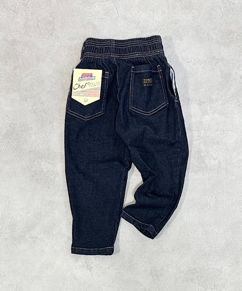 BIG FIELD(ビッグフィールド)の「デニムシェフパンツ(デニムパンツ・キッズ・ネイビー/ブルー・150/110/120/140/80/100/95/130/90)」の14枚目の写真