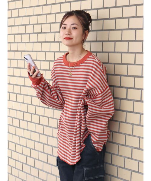 Ungrid（アングリッド）の「Miller別注 ワッフルロングスリーブTee（Tシャツ/カットソー・レディース・オレンジ/グリーン・FREE）」の20枚目の写真