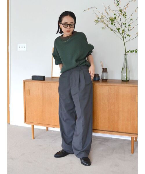 Ungrid（アングリッド）の「Miller別注 ワッフルロングスリーブTee（Tシャツ/カットソー・レディース・オレンジ/グリーン・FREE）」の14枚目の写真