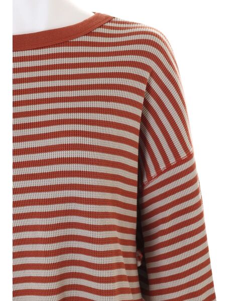 Ungrid（アングリッド）の「Miller別注 ワッフルロングスリーブTee（Tシャツ/カットソー・レディース・オレンジ/グリーン・FREE）」の5枚目の写真