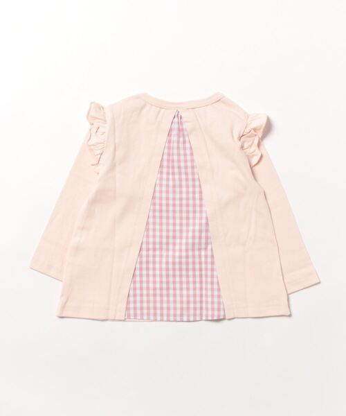 la poche biscuit(ラポシェビスキュイ)の「バック切り替えうさぎTシャツ(Tシャツ/カットソー・キッズ・ピンク/オフホワイト・120/100/130/90/110/80/140)」の6枚目の写真