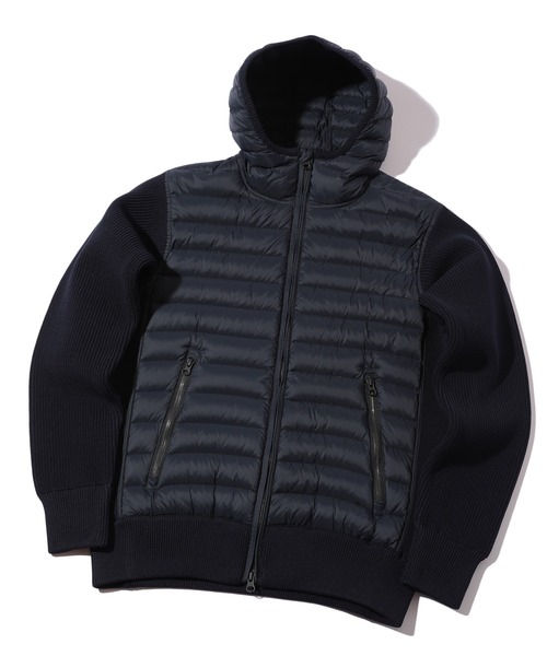 MEN'S BIGI(メンズビギ)の「ハイブリッドダウンパーカ<ダウン×ニット>(ブルゾン・メンズ・ネイビー/ブラック・04/02/01/03)」の13枚目の写真